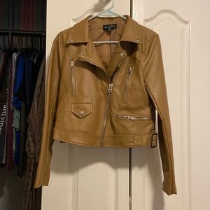 Tan leather jacket
